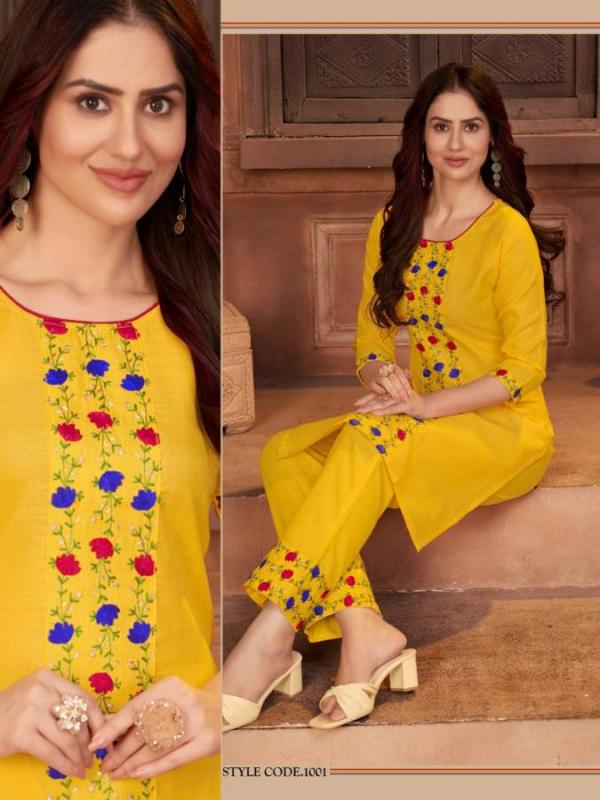 VFF Style 1001 Beautiful Cotton Kurti With Bottom